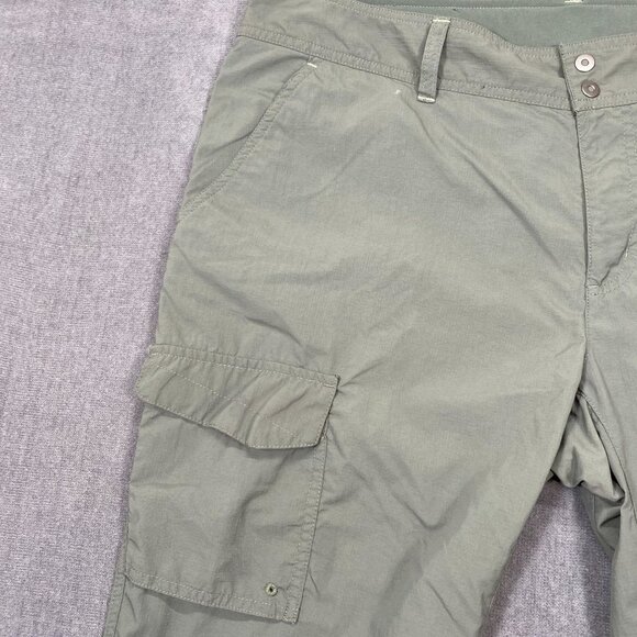 Columbia Womens Sage Green Cargo Pants Size 14 Lightweight Nylon Outdoor Hiking - Picture 9 of 15